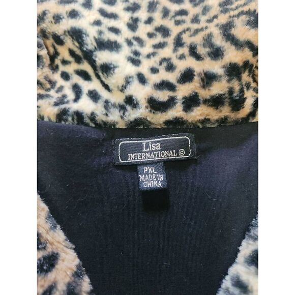 Lisa International Leopard Vest, Women's PXL - Picture 2 of 3